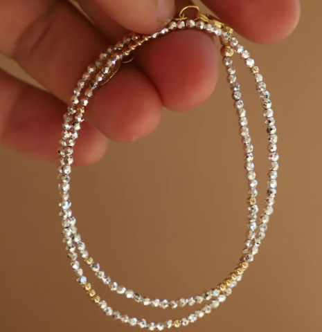DISCONTINUED B1237GSHM Gold Bracelet-Starlight Wrap