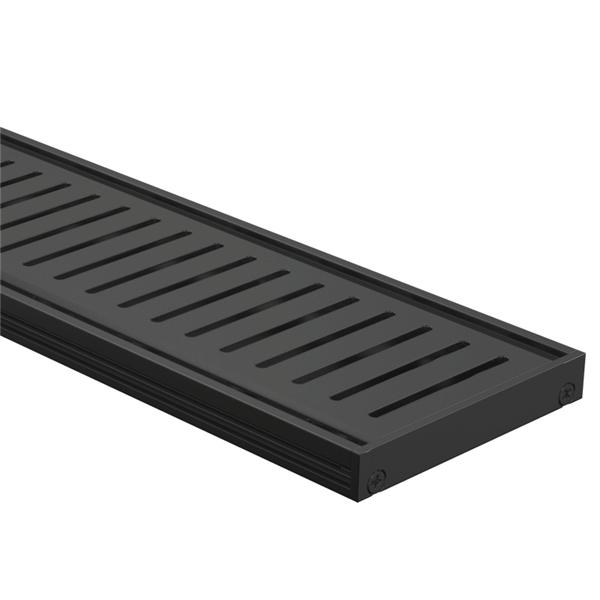 Drainlab - Linear Drain Slotted Grate - 1200mmL x 15mmH - Black - Image 1