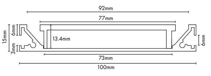 Drainlab - Linear Drain Slotted Grate - 1200mmL x 15mmH - Black - Image 2