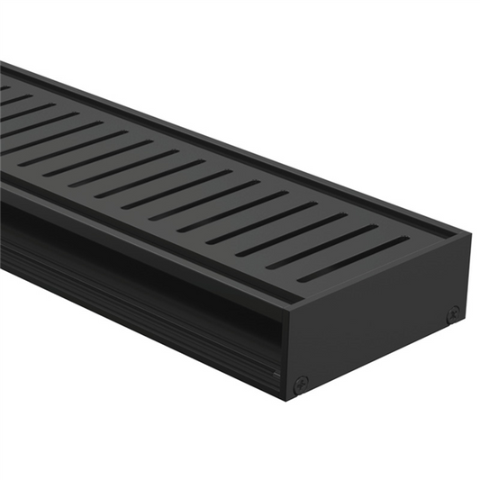Drainlab - Linear Drain Slotted Grate - 1200mmL x 35mmH - Black - Image 1