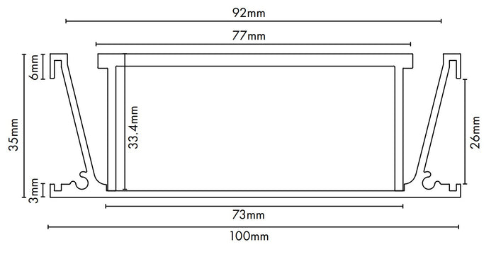 Drainlab - Linear Drain Slotted Grate - 1200mmL x 35mmH - Black - Image 2