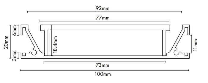 Drainlab - Linear Drain Slotted Grate - 1200mmL x 20mmH - Gold - Image 2