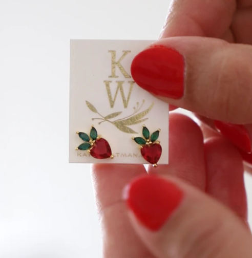 E1717SB Earrings-CZ Fruit Studs