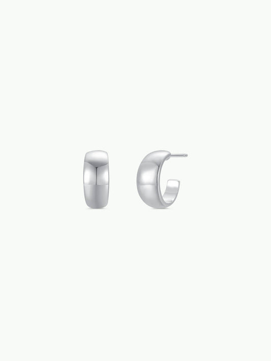 Earrings-Silver Hoop Wide