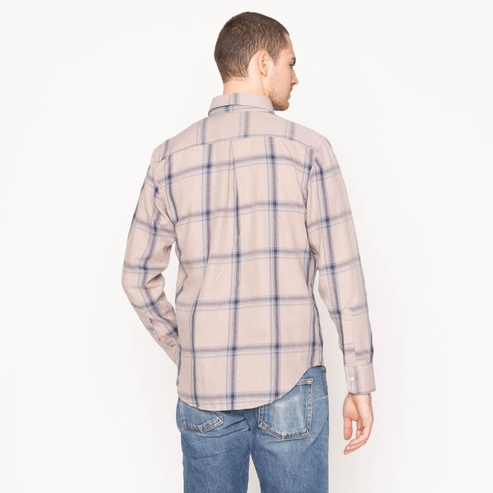 Easy Shirt - Hemp Blend Check - Sand by Naked & Famous Denim