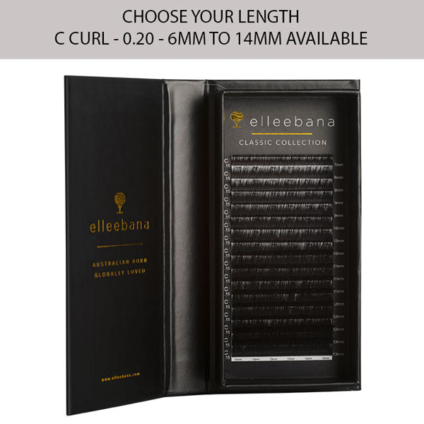 Elleebana Premium Mink Eyelashes Tray - C Curl - 0.20