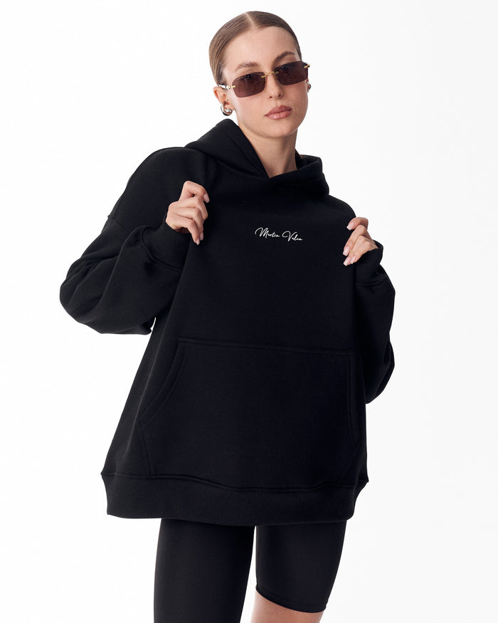 Ethnosign Oversized Black Hoodie For Women