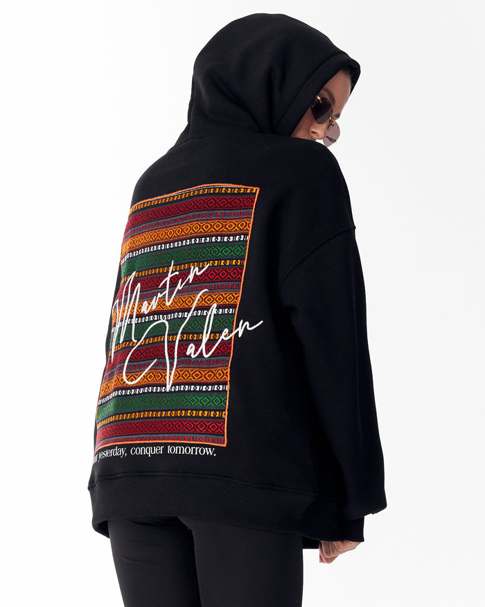 Ethnosign Oversized Black Hoodie For Women (5)