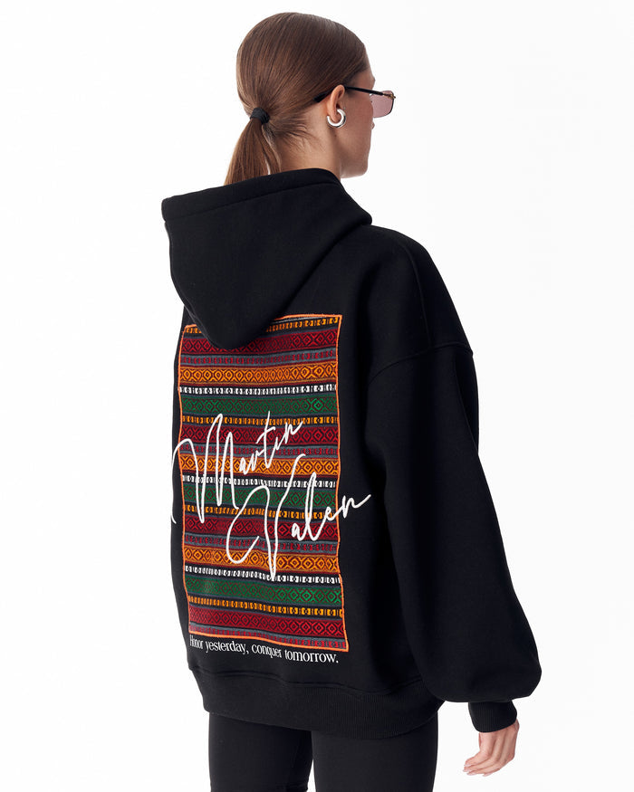 Ethnosign Oversized Black Hoodie For Women (6)