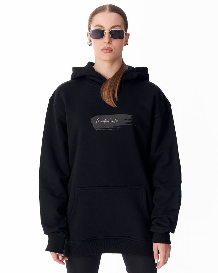 Flare Rebirth Women's 3D Printed Oversized Black Hoodie (2)