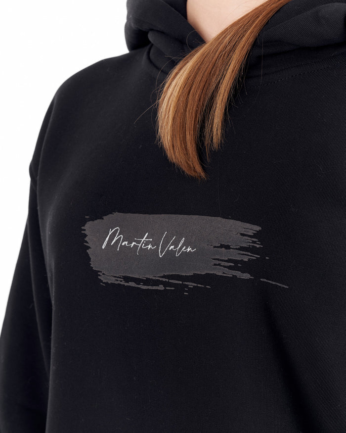 Flare Rebirth Women's 3D Printed Oversized Black Hoodie (4)