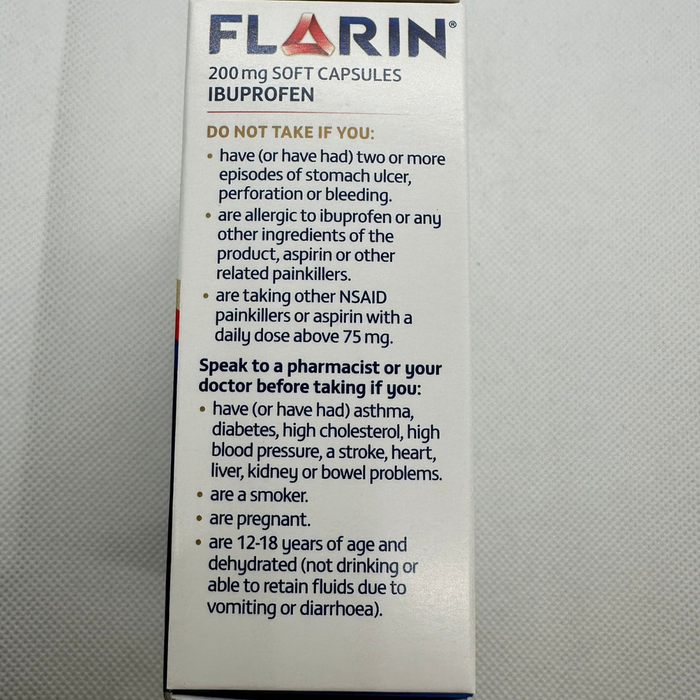 Flarin 200mg Soft - 30 Capsules (D)