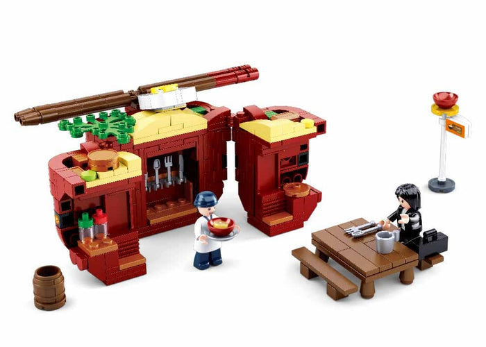 Food Court Noodle House Building Brick Kit