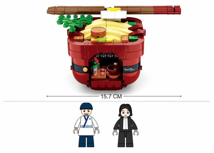 Food Court Noodle House Building Brick Kit