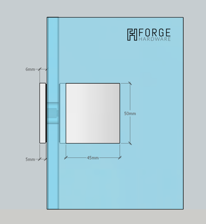 Frameless shower glass BRACKET SQUARE GLASS TO GLASS 90 Degrees - Image 18