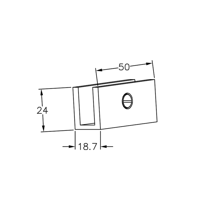 Frameless shower glass U BRACKET SQUARE 10mm glass - Image 25
