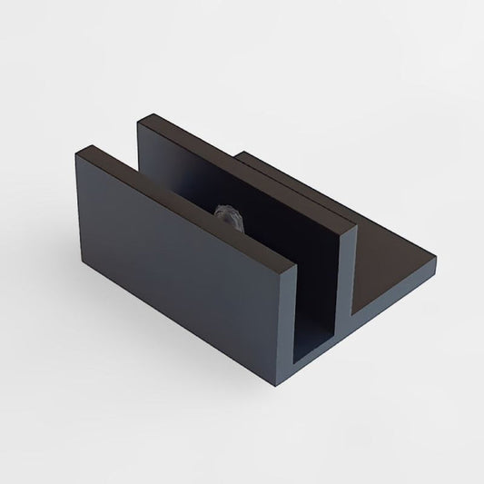 Frameless shower glass U BRACKET SQUARE WITH HORIZONTAL LEG 10mm glass - Image 3