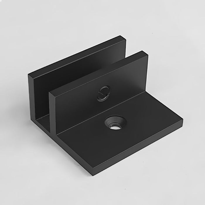 Frameless shower glass U BRACKET SQUARE WITH HORIZONTAL LEG 10mm glass - Image 4