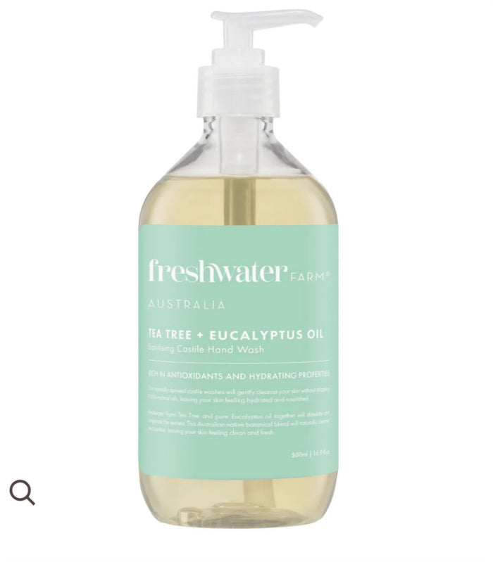 FRESHWATER FARM - Hand Wash Sanitising Tea Tree + Eucalyptus Oil 500ml