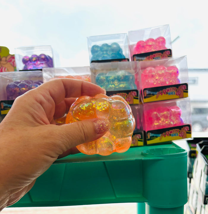 Glitter Bubble Cube Solid Squish Toy