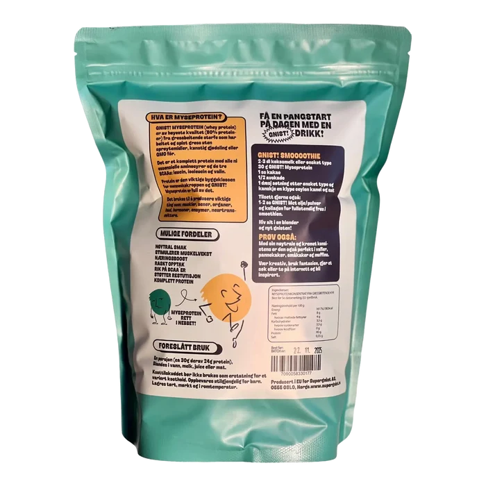 GNIST! Myseprotein whey pose 1kg