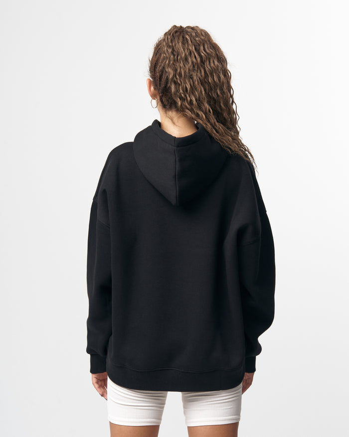 Grieto MV Crack Print Black Oversized Designer Hoodie (5)