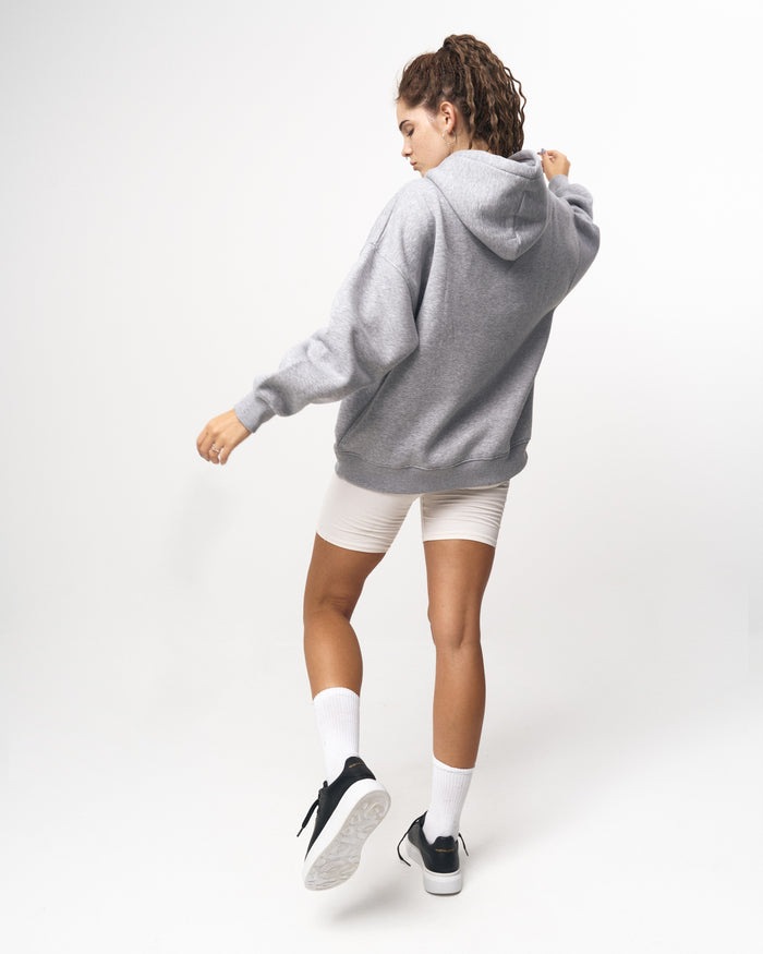 Grieto MV Crack Print Gray Oversized Designer Hoodie
