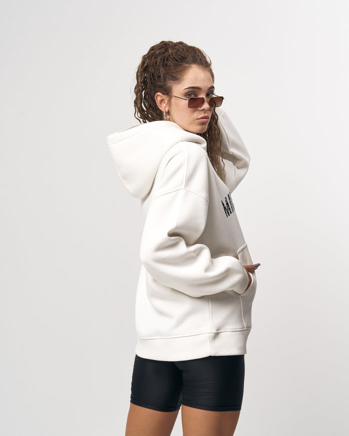 Grieto MV Crack Print White Oversized Designer Hoodie (5)