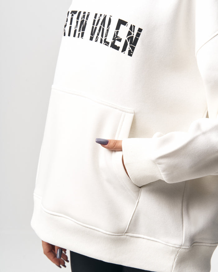 Grieto MV Crack Print White Oversized Designer Hoodie (6)