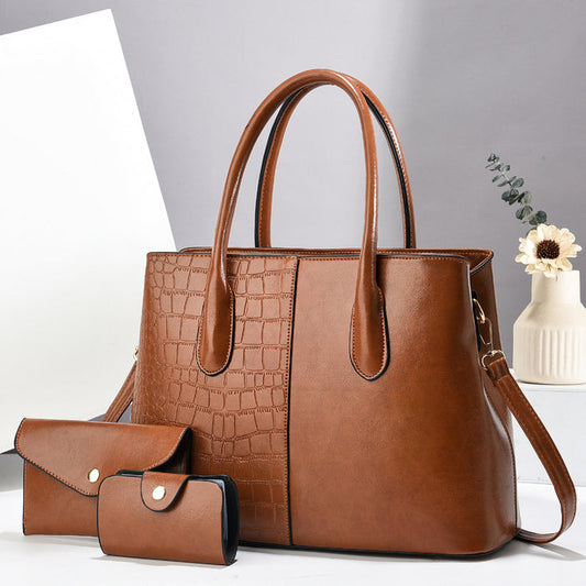 H1873 - Simple 3pc Women's Handbag Set