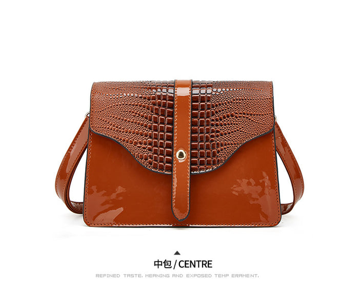 H1881 - Elegant Classic Brown 3pc Handbag Set
