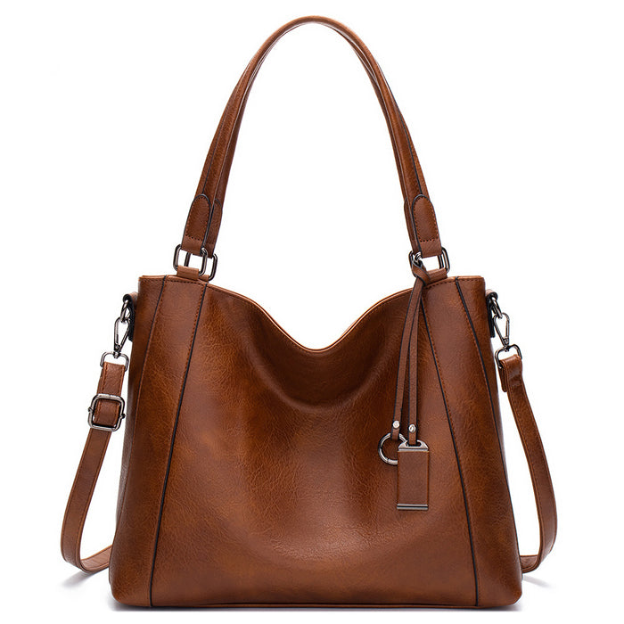 H2097 - Retro Shoulder Brown Bag