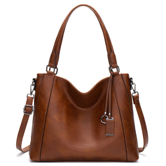 H2097 - Retro Shoulder Brown Bag