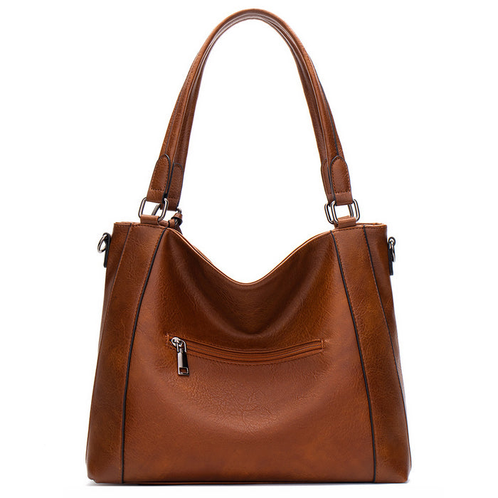 H2097 - Retro Shoulder Brown Bag