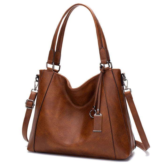 H2097 - Retro Shoulder Brown Bag