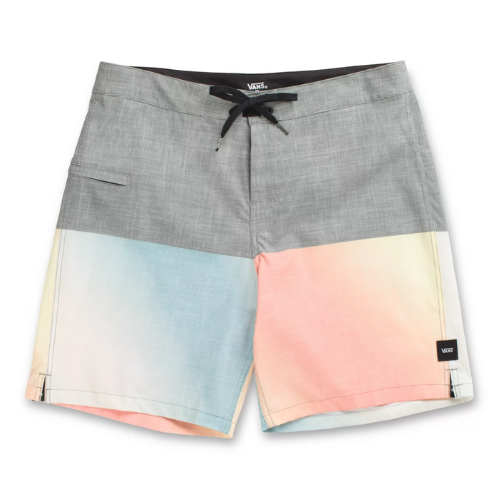 Vans Halfsies Boardshort, pewter gradient men’s 18 inch surf trunks size 30