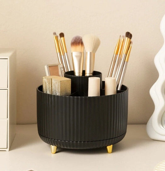 HD632 - 360° Rotating 5 Slot Makeup Brushes Holder Organizer Multi-Functional