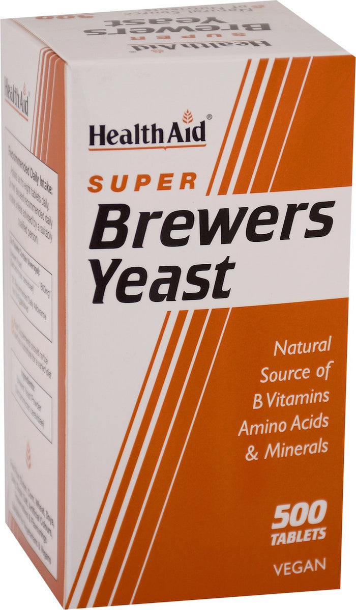 Health Aid Brewers Yeast, Μαγιά Μπύρας 500 Vegeterian Ταμπλέτες