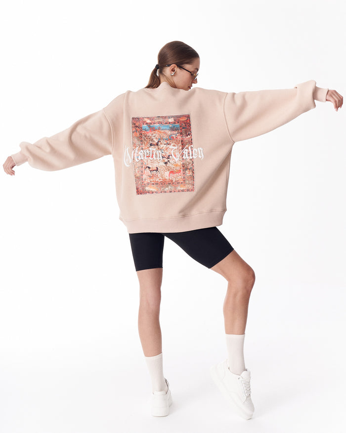 Herritage Fusion Beige Sweatshirt For Women (7)
