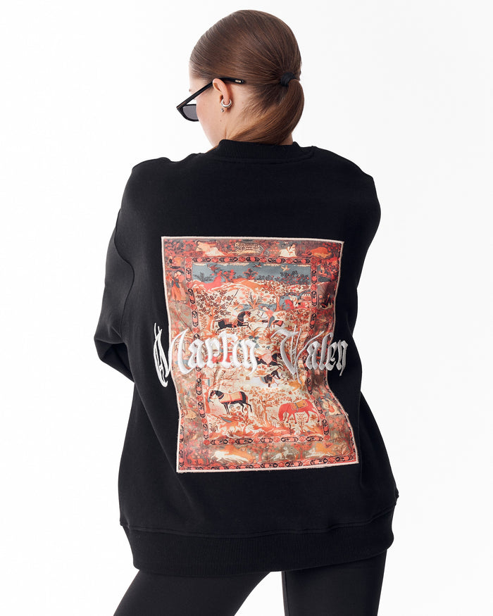 Herritage Fusion Black Sweatshirt For Women