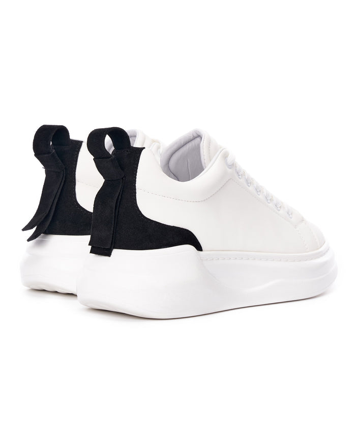 Highrise Women's Black Suede Belted White Shoes (3)