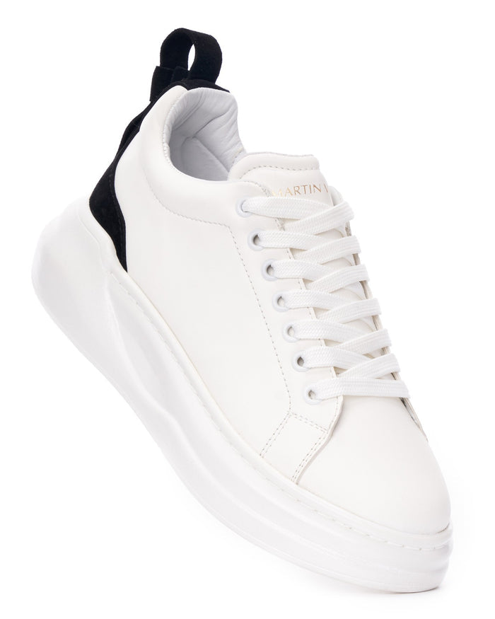 Highrise Women's Black Suede Belted White Shoes (4)