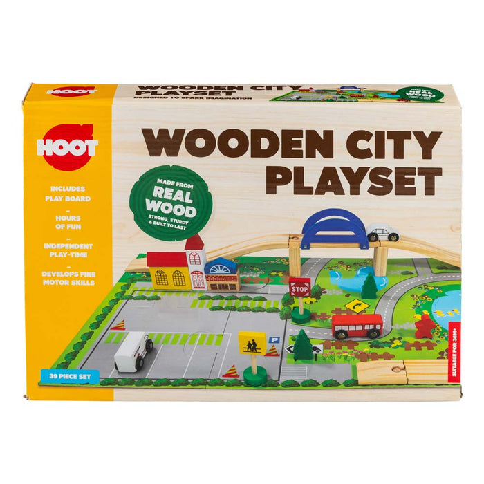 Hoot Wooden City Playset