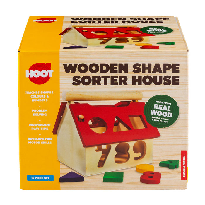 Hoot Wooden Shape Sorter House
