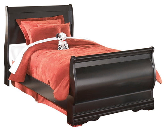 Huey Vineyard B128B5 Black Twin Sleigh Bed