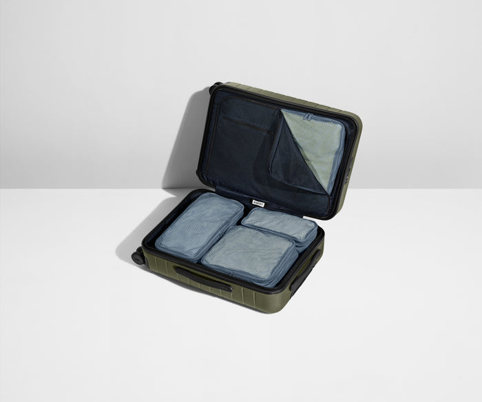 Four Insider Packing Cubes shown inside The Bigger Carry-On
//
Paired with The Bigger Carry-On.