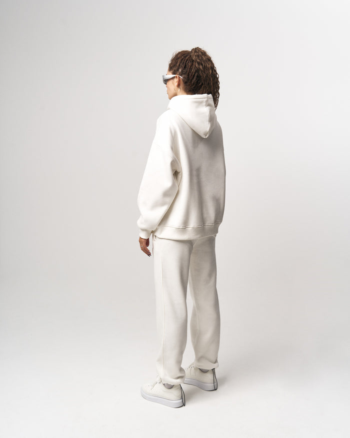 Insignio 3D Embroidered Designer Oversized White Hoodie Jogger Set (7)