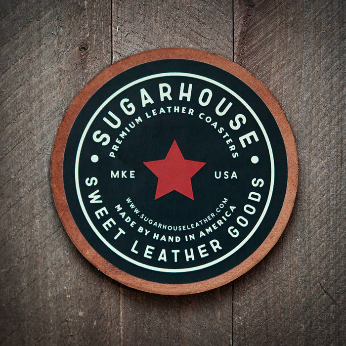 Sugarhouse Leather Coaster - Premium, USA Made