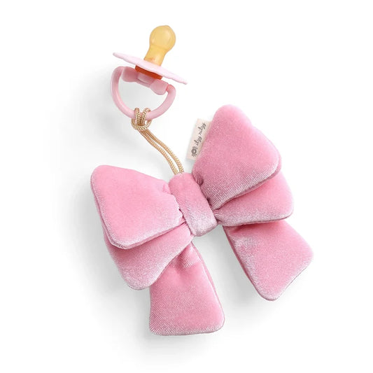 Itzy Ritzy Bitzy Pal Natural Rubber Pacifier & Lovey - Bow