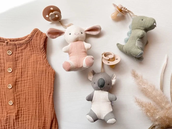Itzy Ritzy Bitzy Pal Natural Rubber Pacifier & Lovey - Bunny
